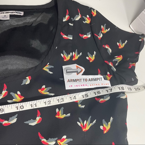 Brooklyn Industries Bird Print Mini Dress Medium - Picture 8 of 10